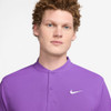 Nike Court Dri-FIT Blade Solid Polo - Men's Bright Violet View 3 Thumbnail Image
