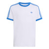 adidas Boys' Classics Tee White/Blue View 2 Thumbnail Image