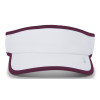 Pacific Lite Active Visor - Unisex White/Maroon View 1 Thumbnail Image