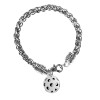 Born To Rally Pickleball Ball Charm Bracelet Silver View 1 Thumbnail Image