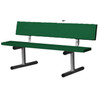 5' Aluminum Tennis Court Bench Green View 1 Thumbnail Image