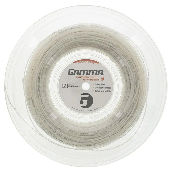 GAMMA Synthetic Gut w/WearGuard Reel 660' (White)