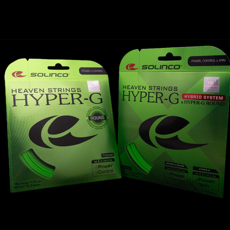 Solinco Hyper-G + Hyper-G Round Hybrid (Lime)