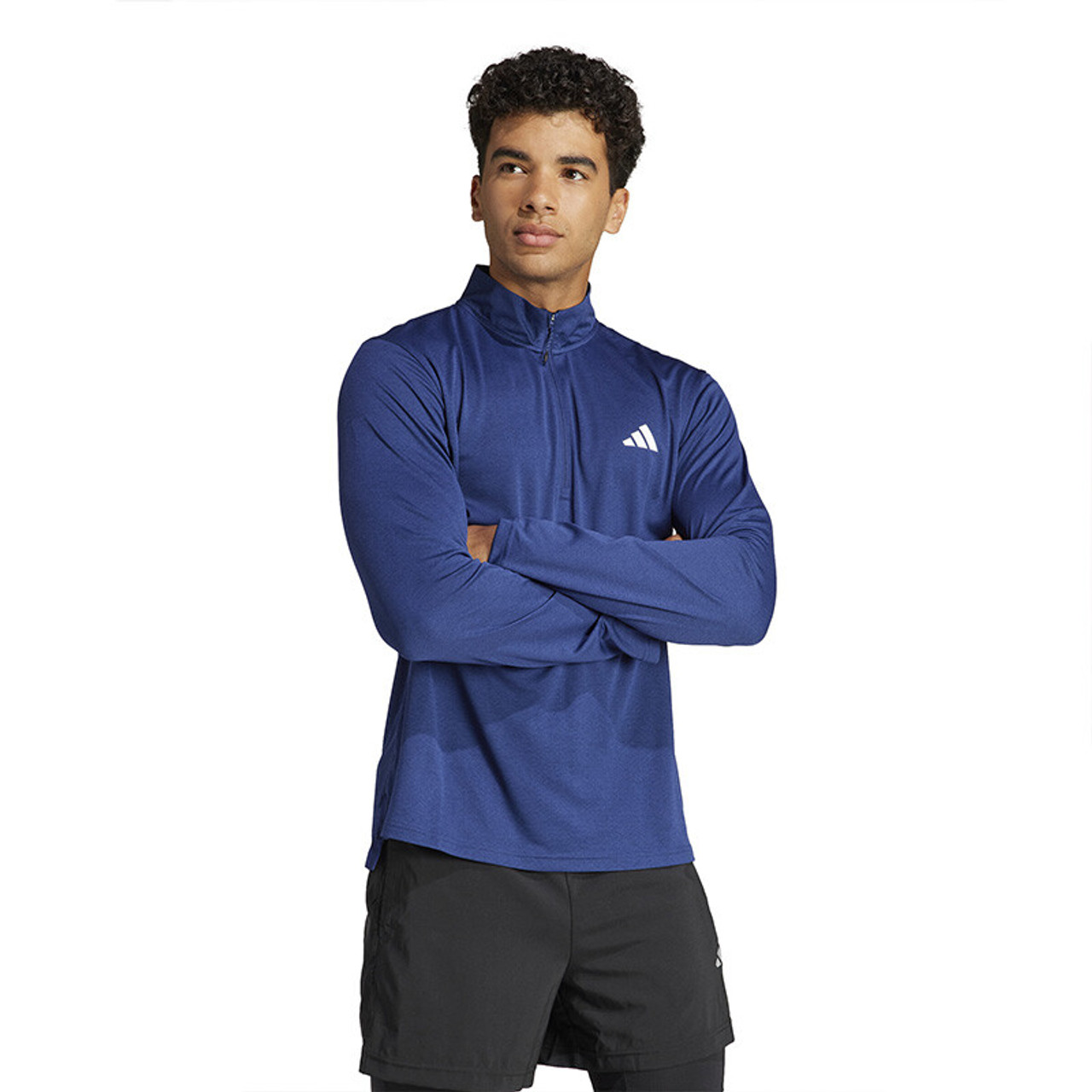 【Adidas コリア】 Train Essentials Long Sleeve Baselayer Tee adidas Train Essentials 1/4 Zip Long Sleeve Tee (M)