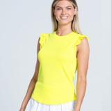 Lucky In Love Bring It On Rib Tank - Women's Yellow View 1