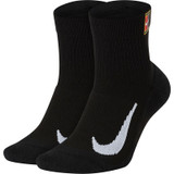 Nike Multiplier Max Ankle Socks (2x) Black View 1