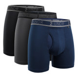 2UNDR Sport Shift Boxer Brief 3 Pack - Stealth/Charcoal/Azul Stealth/Charcoal/Azul View 1