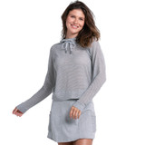 Lucky In Love Chill Day Long Sleeve Pullover (W) Heather Grey View 1