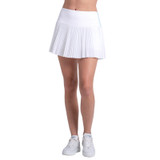 Lucky In Love Racer Rib Pleated Skirt - Women's White/Wave View 1