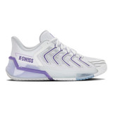 K-Swiss Ultrashot 4 - Women's White/Lunar Rock/Purple Haze View 1