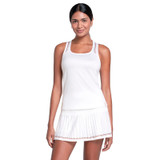 K-Swiss Down Court Tank (W) White/Peach Frost View 1
