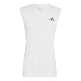 adidas Sleevless Tee - Men's White View 1