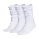 adidas Athletic Scrunch 3-Pack Crew - Women's White View 1