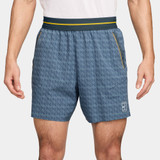 Nike Court Advantage 6" Printed Short - Men's New Slate/Armory Navy View 1