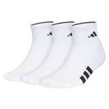 adidas Cushioned 4.0 Quarter 3-Pack - Men's White View 1