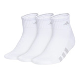 adidas Cushioned 4.0 3-Pack Quarter - Women's White View 1