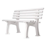 4' Courtsider Bench White View 1