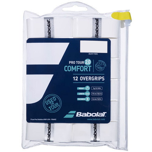 Babolat Pro Tour 2.0 Overgrip (12x) White View 1