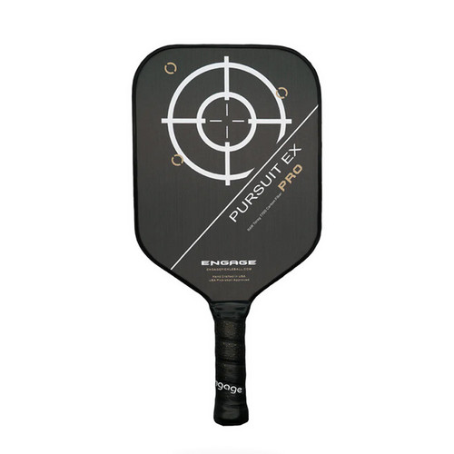 Engage Pursuit Pro EX Raw Carbon Fiber Lite Pickleball Paddle Arctic Gold View 1
