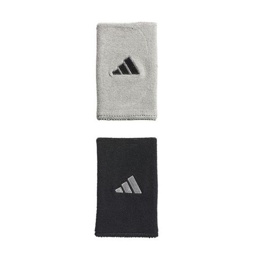 adidas Interval Large Reversible 2.0 Wristbands Black/Aluminum Grey View 1
