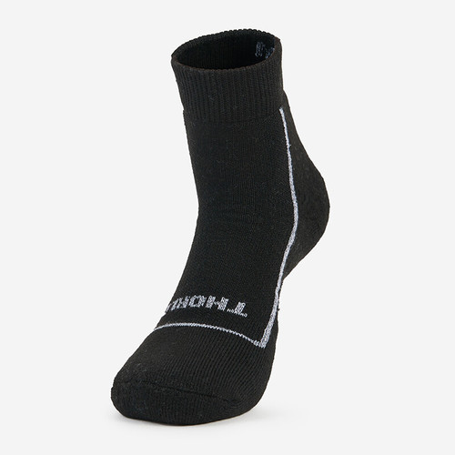 Thor-Lo Pickleball Light Cushion Ankle Black View 1
