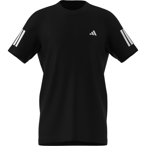 adidas Boys' Club 3 Stripes Tee Black View 1