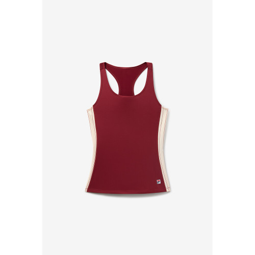 FILA Performance Iconic Racerback Tank (W) Cabernet/Angora View 1