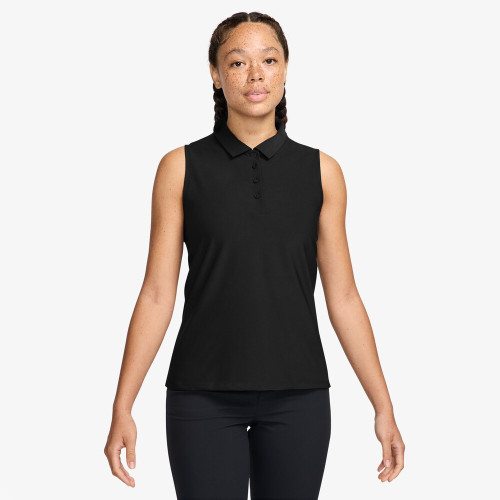 Nike Dri-FIT Victory Sleeveless Polo - Women's Black View 1