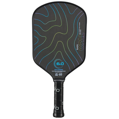 Six Zero Black Opal 14mm Pickleball Paddle Black View 1