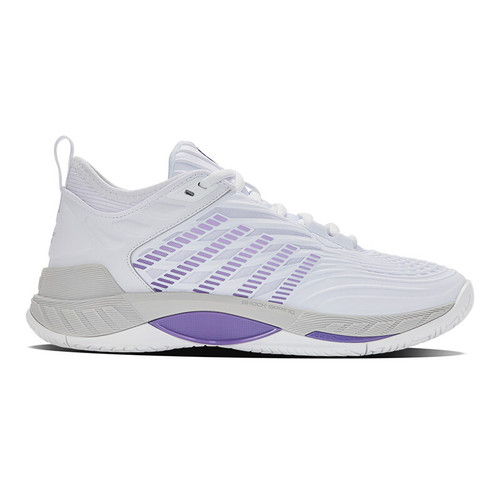 K-Swiss Hypercourt Supreme 2 - Women's White/Lunar Rock/Purple Haze View 1