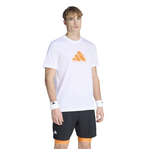 adidas Clay Graphic Tee - Men's White View 1