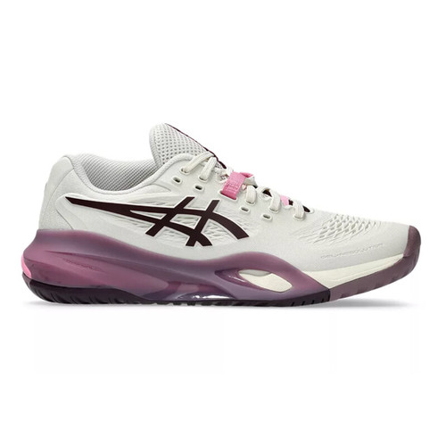 ASICS GEL Resolution X Wide - Women's Soft Oat/Dark Aubergine View 1