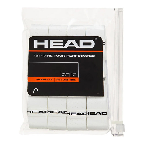 HEAD Prime Tour Perforated Overgrip (12x) White View 1