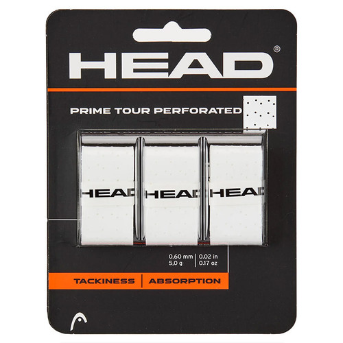 HEAD Prime Tour Perforated Overgrip (3x) White View 1
