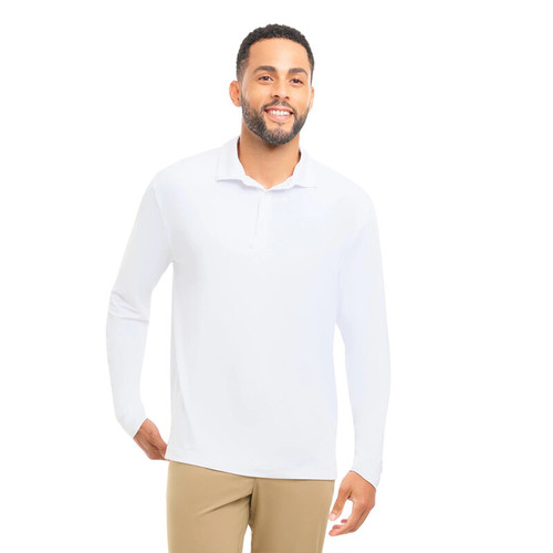 BloqUV Long Sleeve Polo 2.0 - Men's White View 1