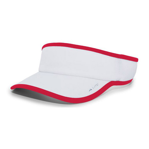 Pacific Lite Active Visor - Unisex White/Red View 1