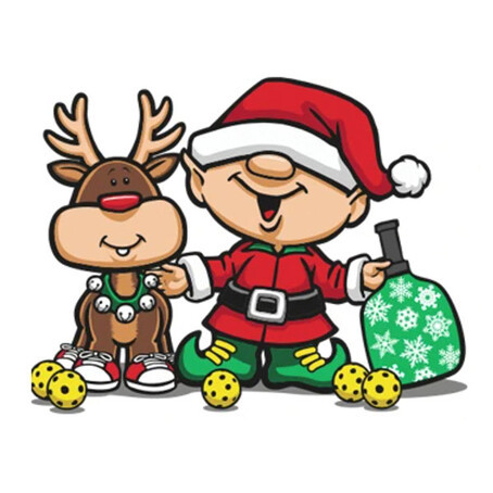 Note Cards-Pickleball Elf (8x) White View 1