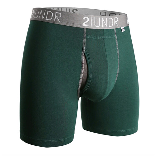 2UNDR Swing Shift Boxer Brief (Green) Green View 1