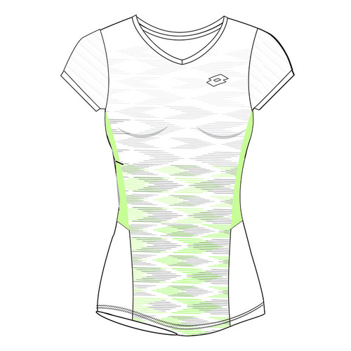 Lotto Girls Tech 1 D4 Tee White View 1