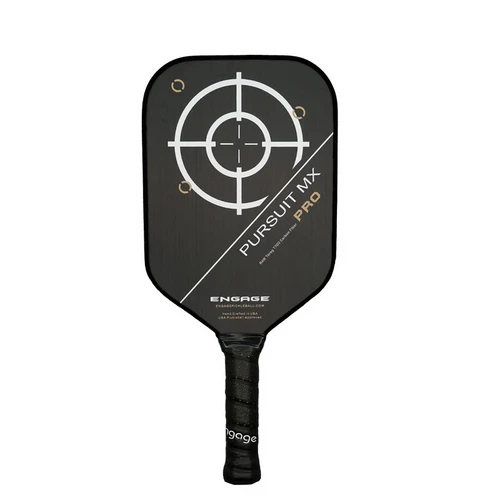 Engage Pursuit Pro MX Raw Carbon Fiber Lite Pickleball Paddle Arctic Gold View 1