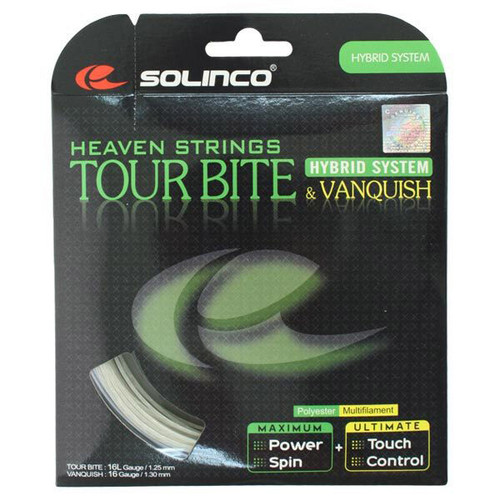 Solinco Tour Bite 16L + Vanquish 16g Hybrid View 1