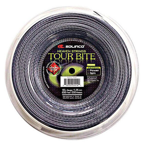 Solinco Tour Bite Diamond Rough Reel 656' (Silver) View 1