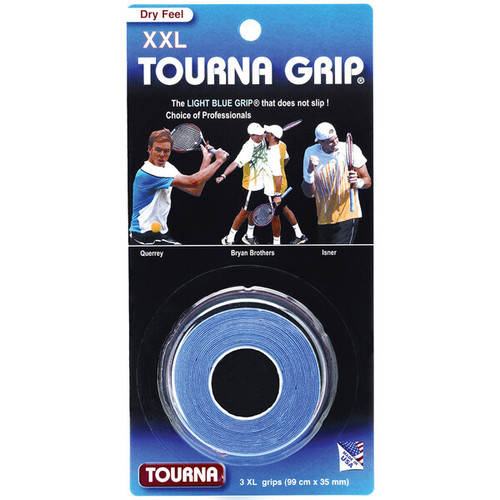 Tourna Grip "XXL" Overgrip (3x) Blue View 1