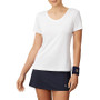 Fila Pickleball Silky V-Neck Tee - Women's White View 1
