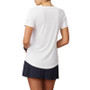 Fila Pickleball Silky V-Neck Tee - Women's White View 2