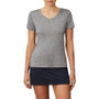 (Unpurchaseable) Fila Pickleball Silky V-Neck Tee - Women's Grey View 1