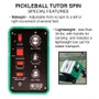 Pickleball Tutor Spin w/ 2 Function Remote + 2 Line Oscillation (Battery) Green View 2