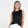 Lucky In Love Twist Front Tank - Women's Black View 1
