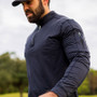BloqUV Mock Zip Top - Men's Black View 4