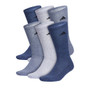 adidas Athletic Cushioned Crew 6-Pack - Men's Tech Indigo Blue/Grey/Navy View 1